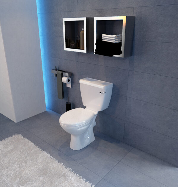 Atlas Watersaving Close Couple WC Set (Front Flush)