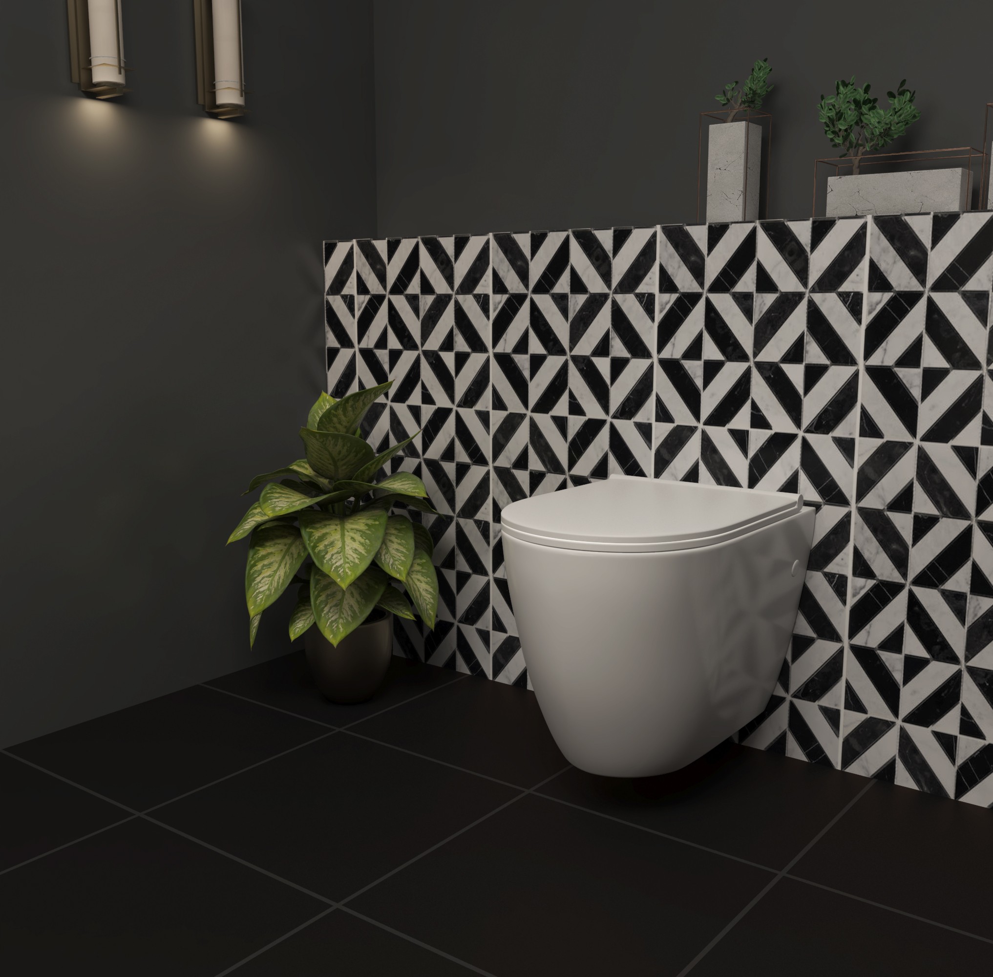 Matrix Rimless Wall-Hung Pan with Soft Close Seat