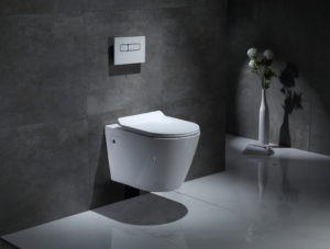 The ZAMBEZI Rimless Wall-Hung Pan with Soft Close Seat