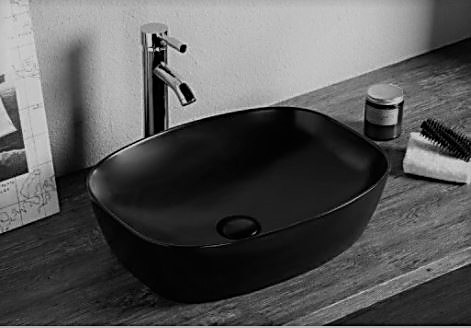 Nile Counter Top Basin in Matte Black