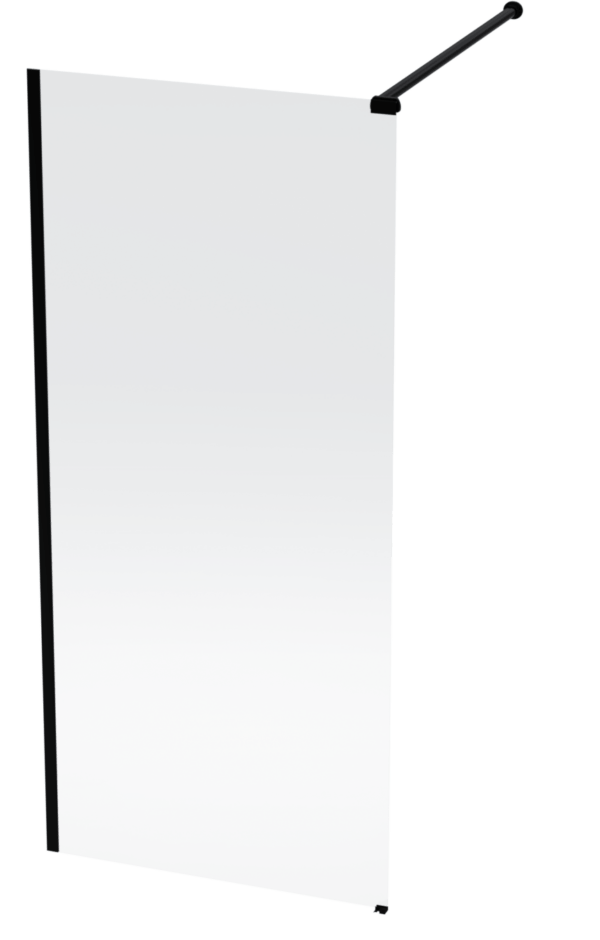 Barriera Wall Mounted Shower Screen Black - Image 3