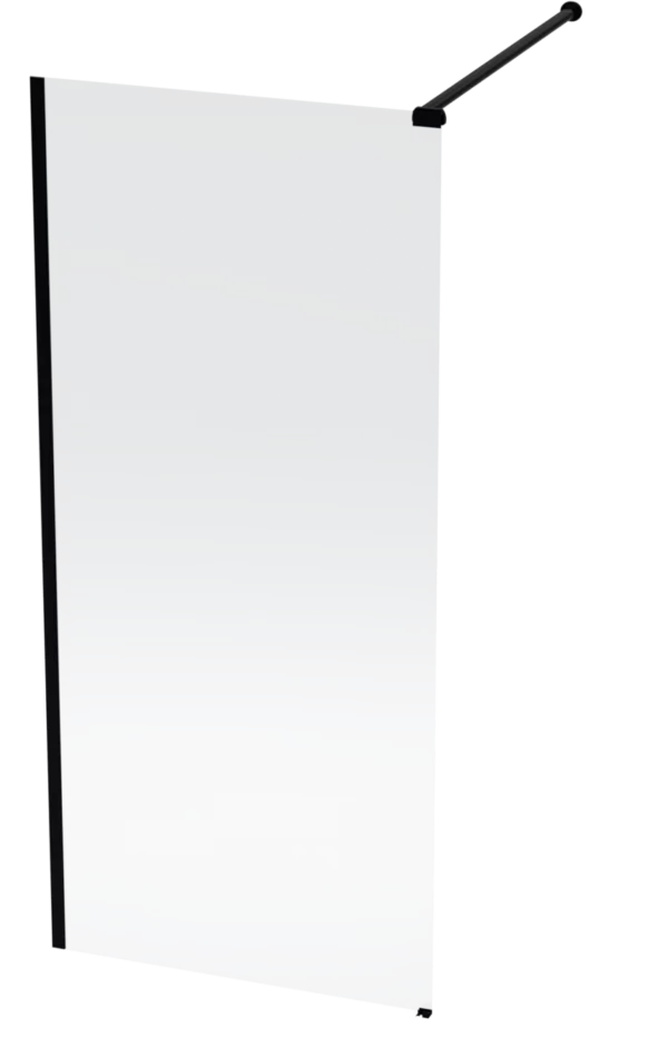 Barriera Wall Mounted Shower Screen Black - Image 3