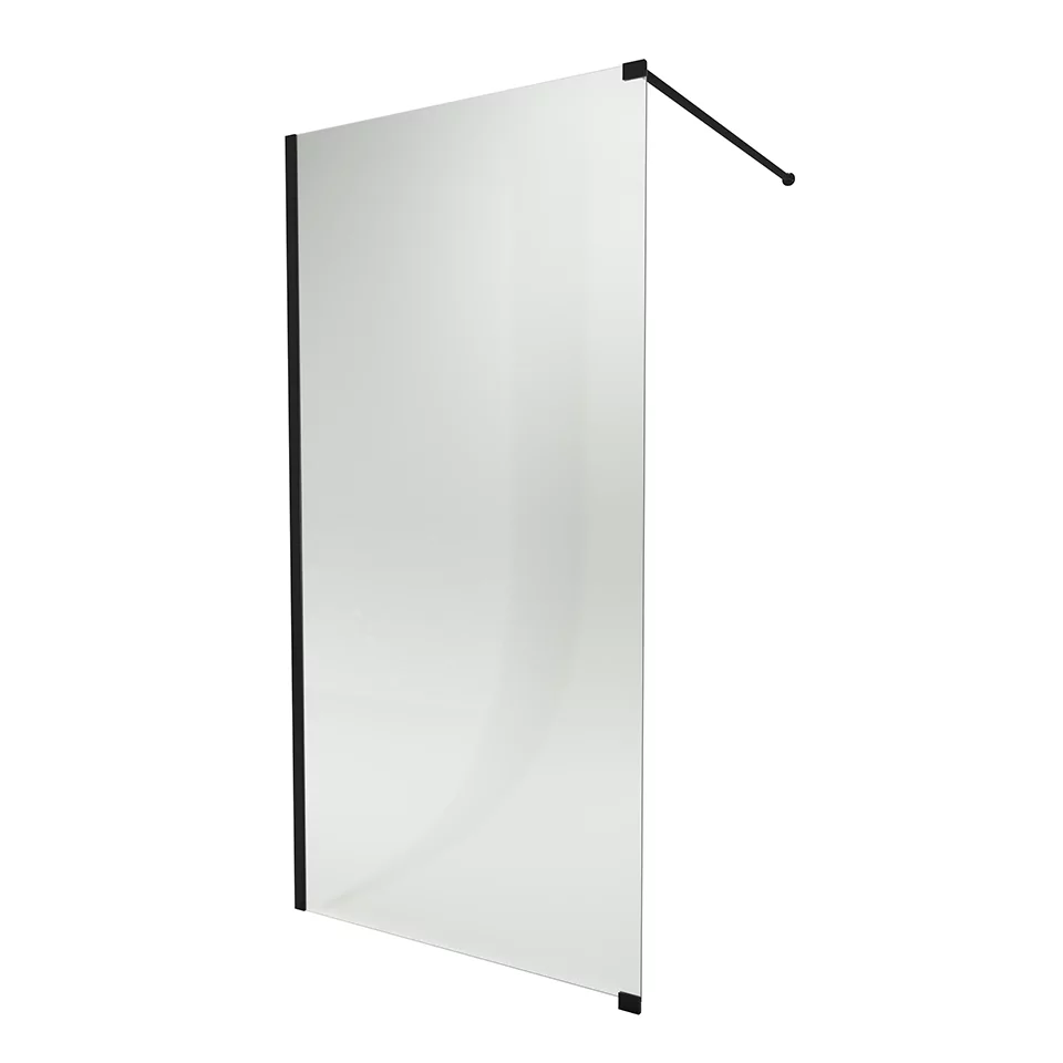 Barriera Wall Mounted Shower Screen Silver - Image 3