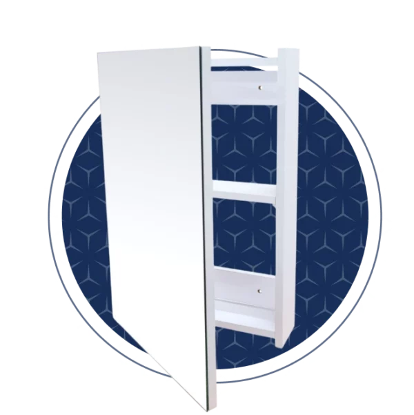 Neon 400 Square Mirror Cabinet