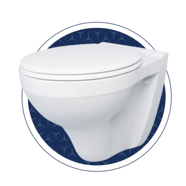 Sydney Wall-Hung Pan with MDF Seat, Excluding Concealed Cistern