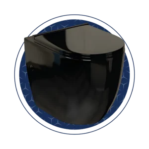 Eclipse Black Rimless WH Pan with Soft Close Seat 6074