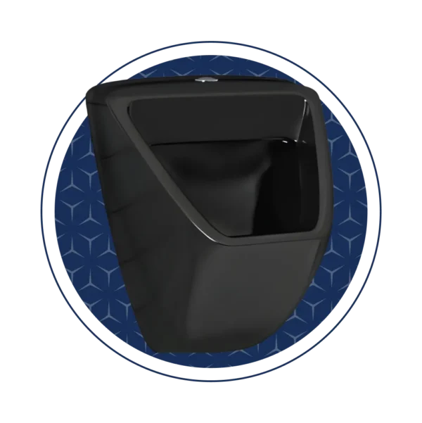 Eclipse Black Top Inlet Urinal