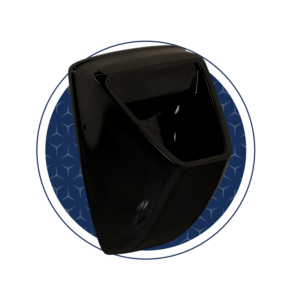 Back inlet urinal