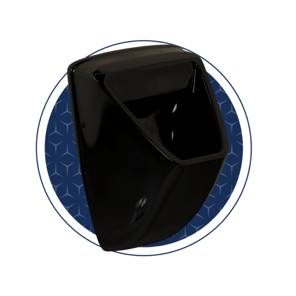 Eclipse Black Back Inlet Urinal - Lecico