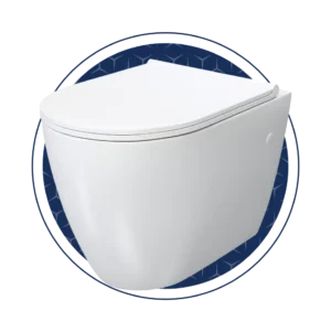 Matrix Round Rimless Wall hung Pan with 2111 Soft Close Seat