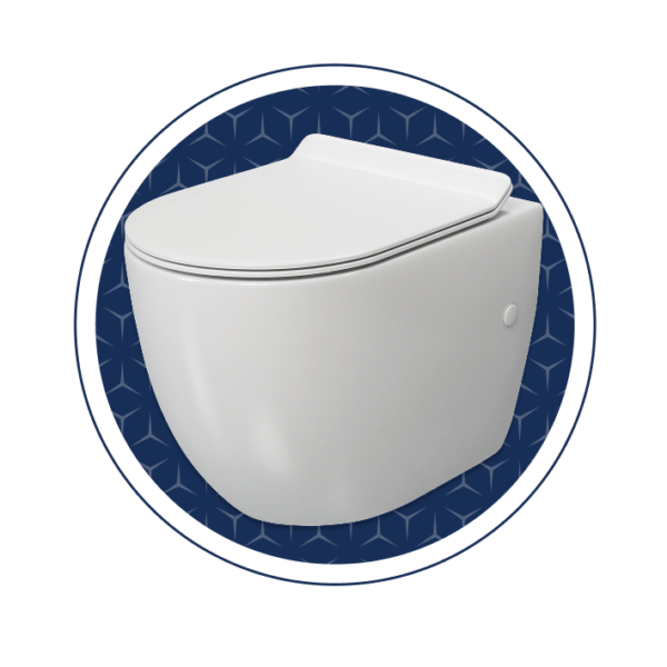 Matrix Round Rimless Wall-Hung Pan | Lecico