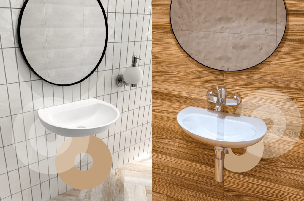 A clean, modern medical basin with a simple, functional design, highlighting Lecico's Atlas Medical Basin model. The image emphasizes the practical features ideal for healthcare settings, with a focus on hygiene and accessibility.