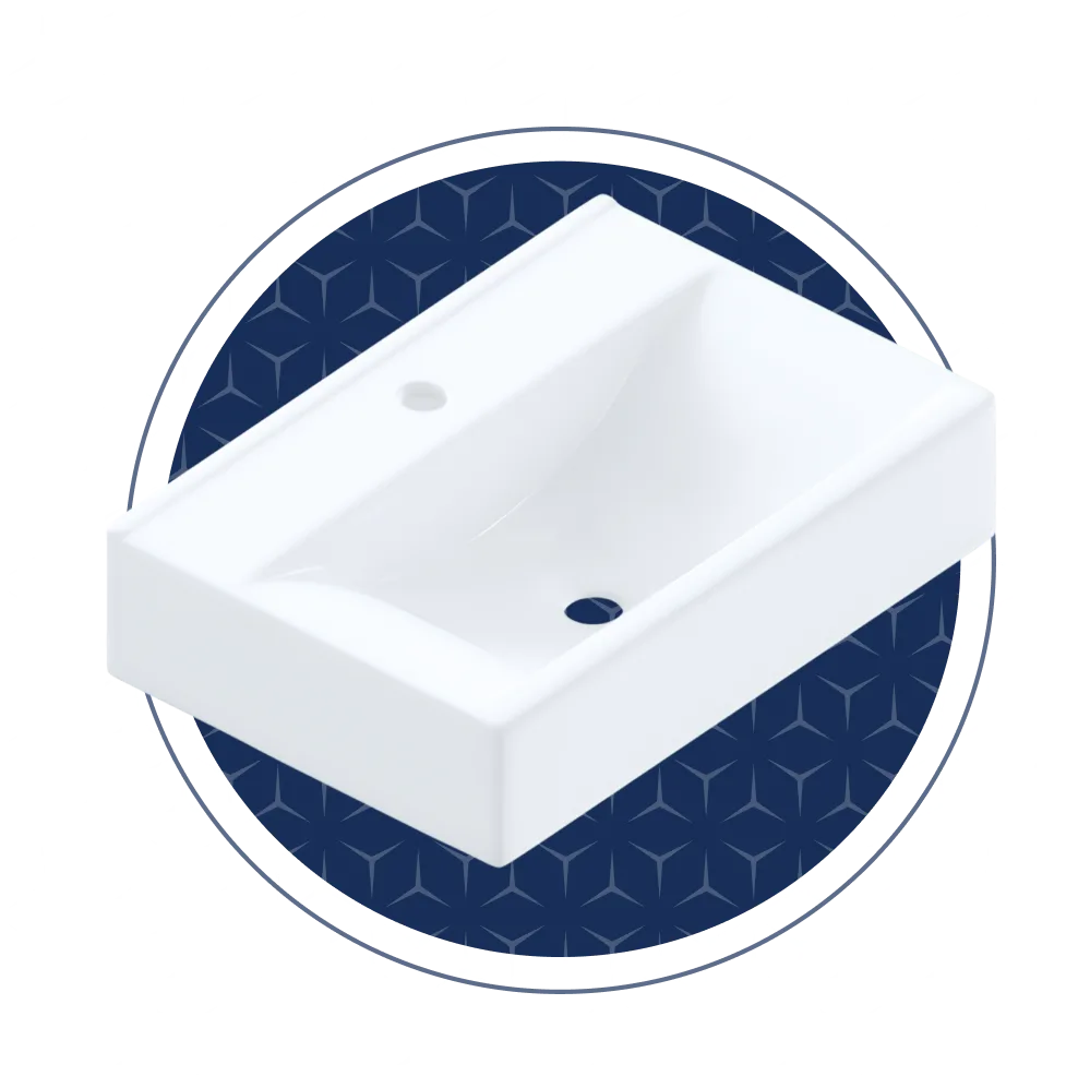 Comfort Mini 45cm Square 1th Basin