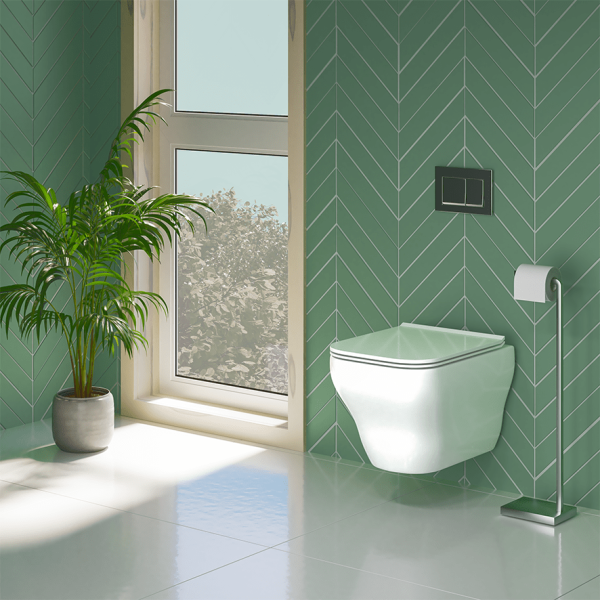 Quadro Rimless Wall Hung Pan